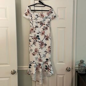 Off Shoulder Floral Dress